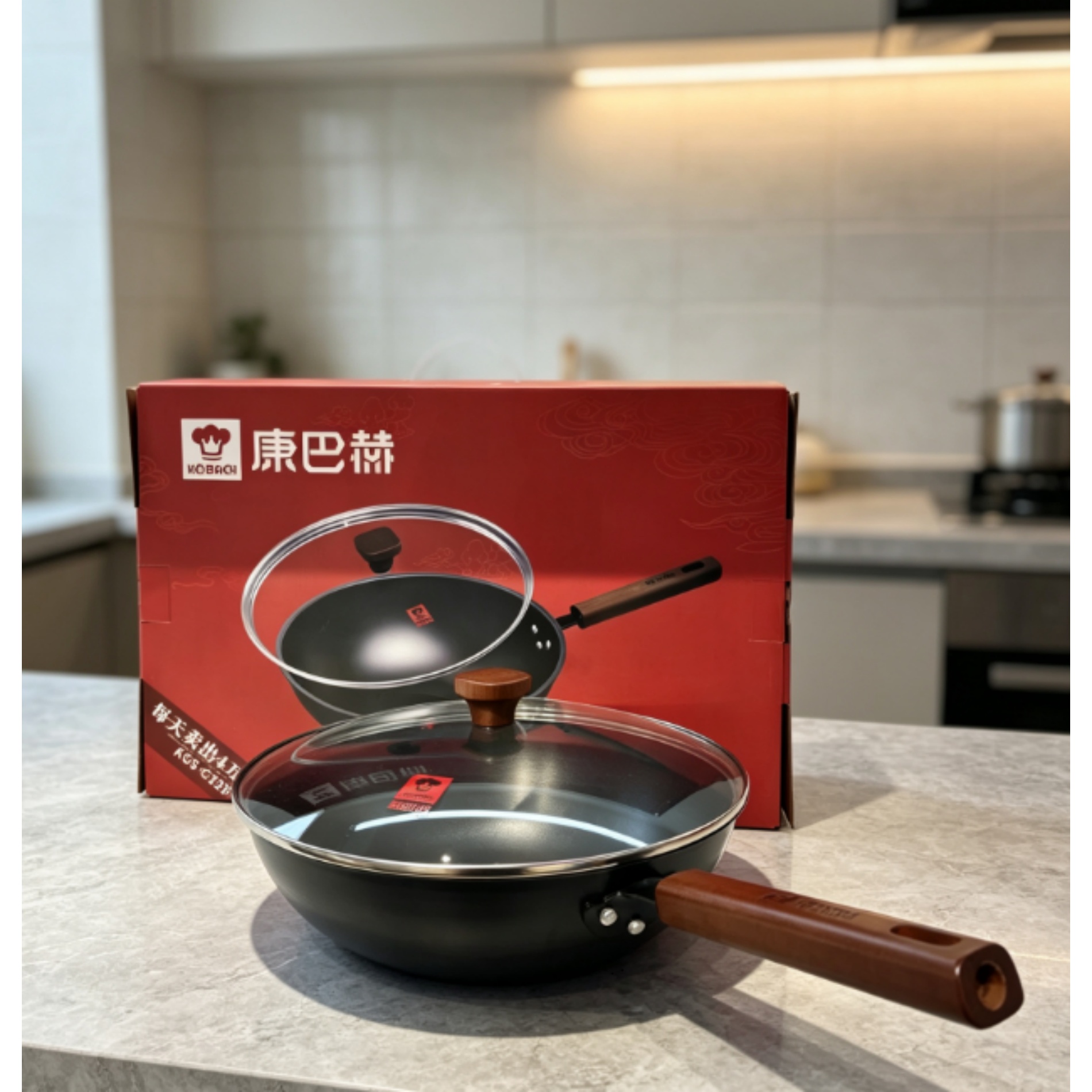 康巴赫深氮防锈精铁炒锅32cm